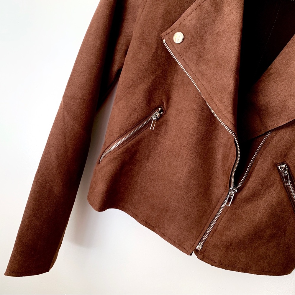 ♦️Brown Suede Moto Jacket - Picture 7 of 8